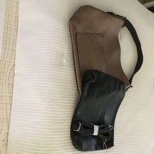 Elegant Brown and Black Shoulder Bag